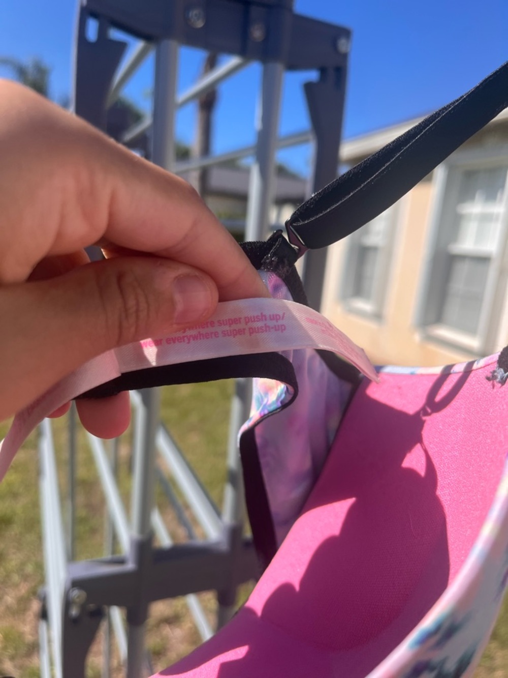 🔥 VS PINK Tie Dye Push-Up Bra - 32D - RARE COLORS - Picture 5 of 9